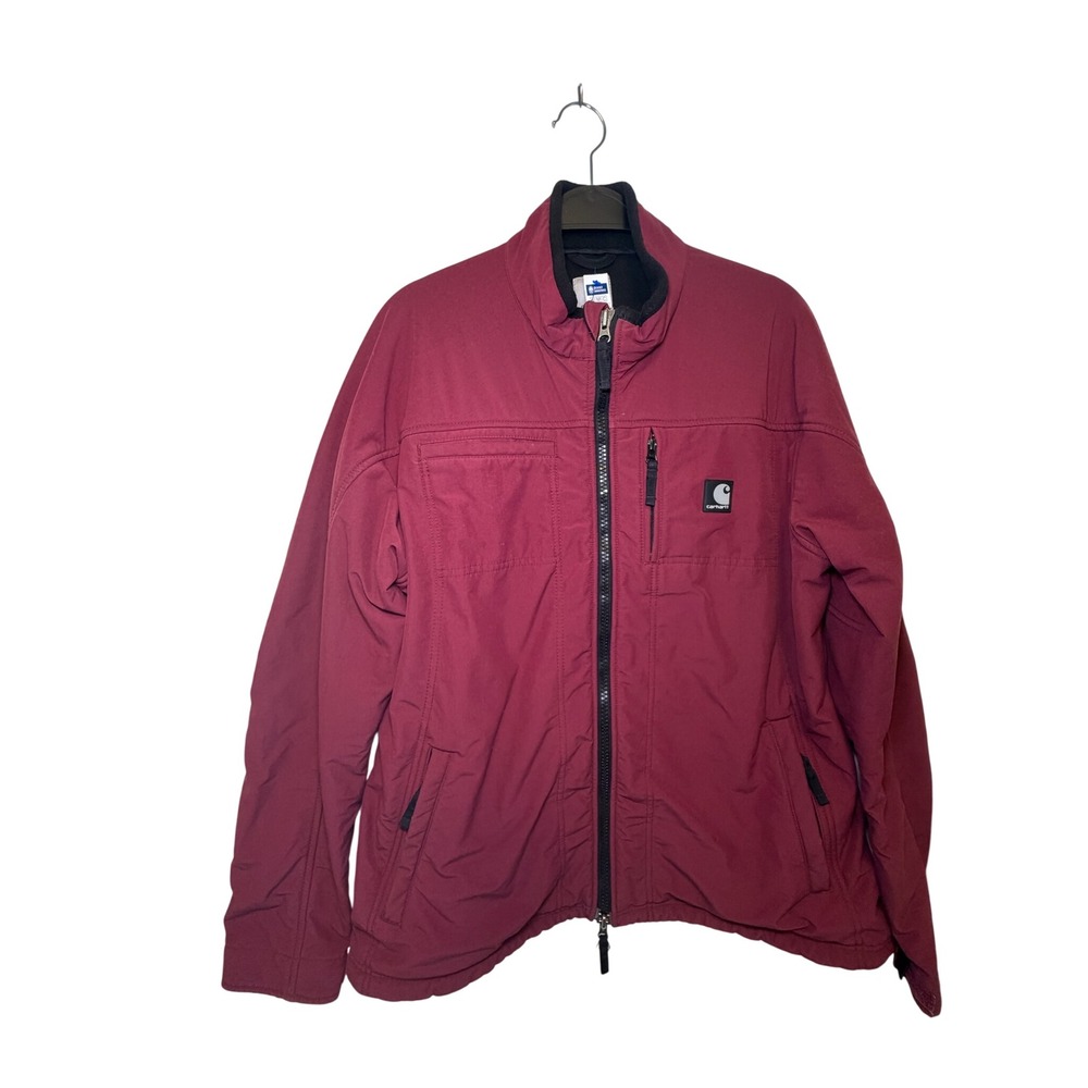 Carhartt Women's Softshell Jacket Berry Maroon Workwear Outdoor Gorpcore Size XL